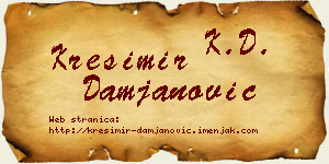 Krešimir Damjanović vizit kartica